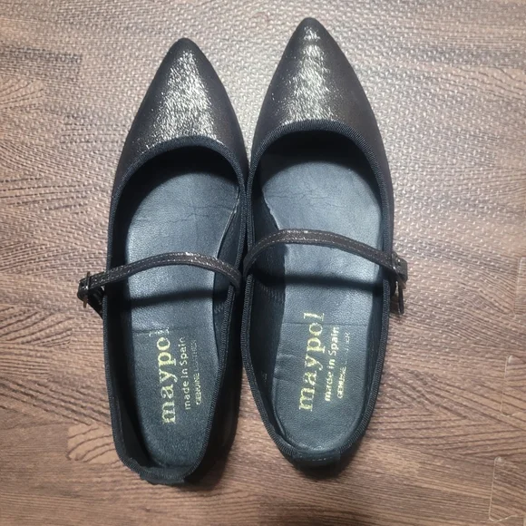 Maypol Anthropologie Rota Percival Mary Jane Flat in Bronze eu 37 US 6.5 - Picture 2 of 9